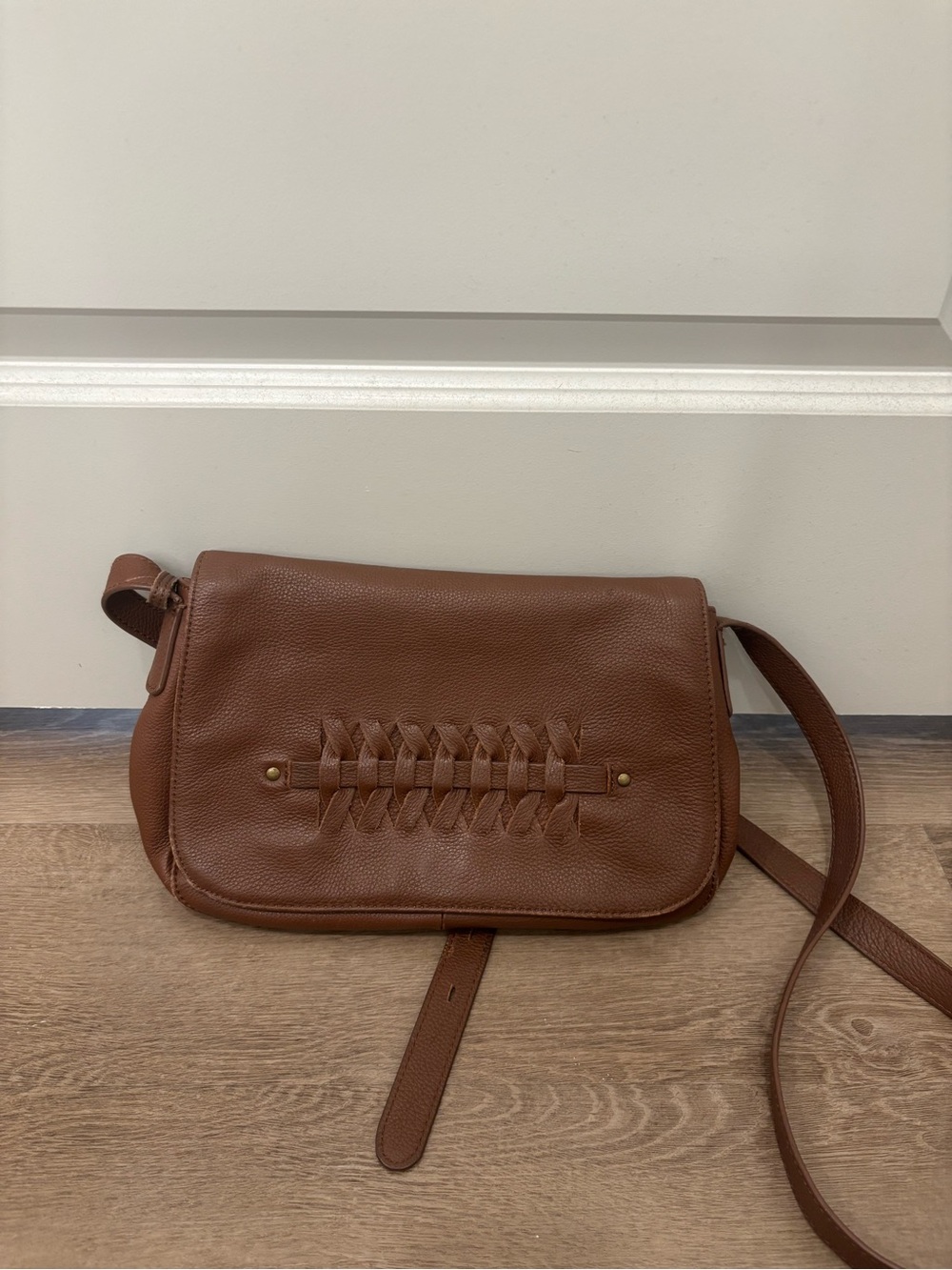 Vintage Lucky Brand Crossbody Brown Leather Bag